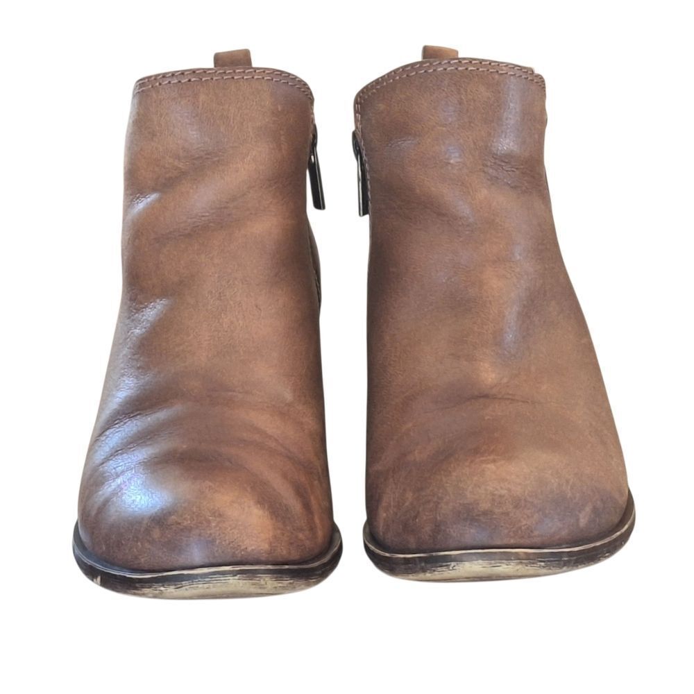 LUCKY BRAND BASEL BOOTIES 7.5 Burnished Brown Leather - Picture 5 of 14